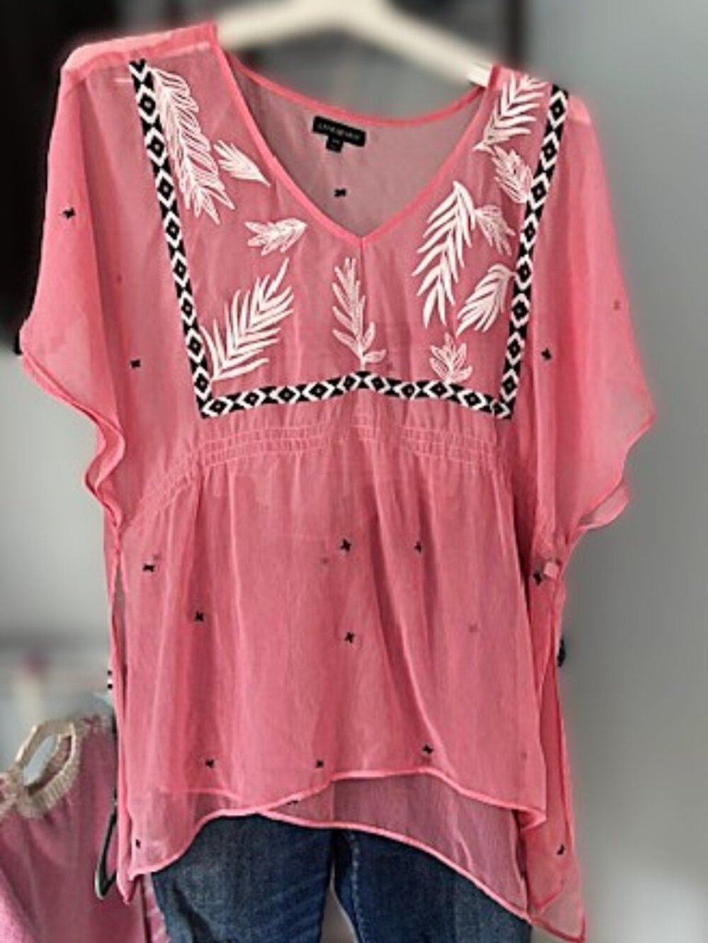 Sheer Pink Boho Tunic